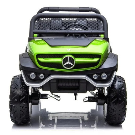 Žalias elektrinis Mercedes Unimog 4×4 vaikams