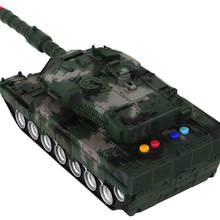 Žalias RC tankas 27 MHz su raketomis