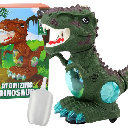 Žalias šokantis dinozauras su dūmais