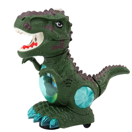Žalias šokantis dinozauras su dūmais